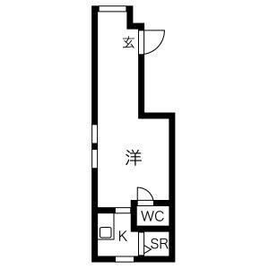 1K 間取り図
