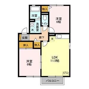 2LDK 間取り図