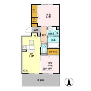 2DK 間取り図
