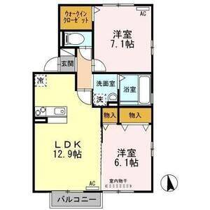 2LDK 間取り図