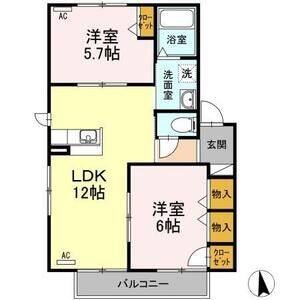 2LDK 間取り図