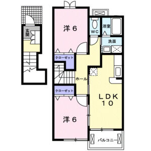 2LDK 間取り図