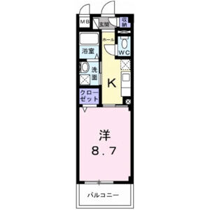 1K 間取り図