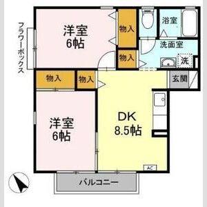 2DK 間取り図