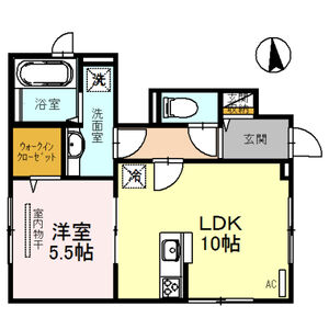 1LDK 間取り図