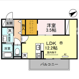 1LDK 間取り図