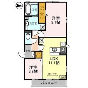 2LDK 間取り図