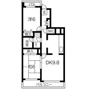 2LDK 間取り図