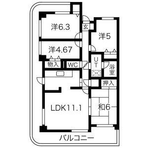 4LDK 間取り図