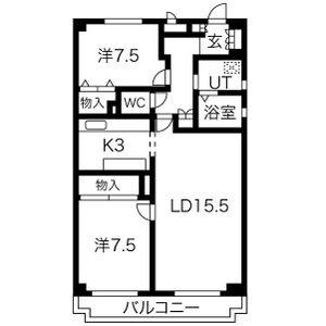 2LDK 間取り図