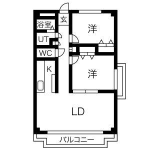 2LDK 間取り図