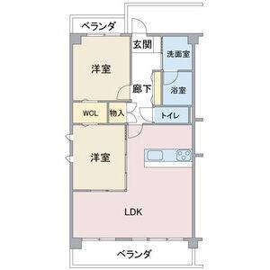 2LDK 間取り図