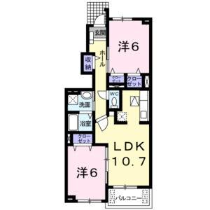 2LDK 間取り図