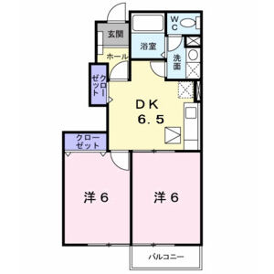 2DK 間取り図
