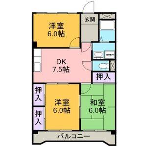 3DK 間取り図