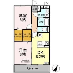 2DK 間取り図