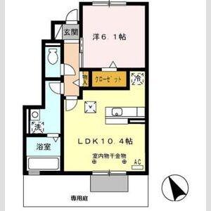 1LDK 間取り図
