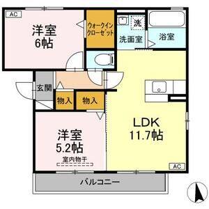 2LDK 間取り図