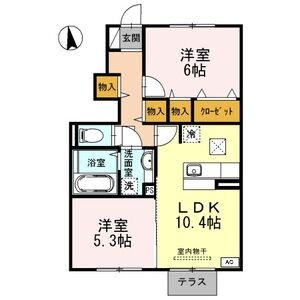 2LDK 間取り図