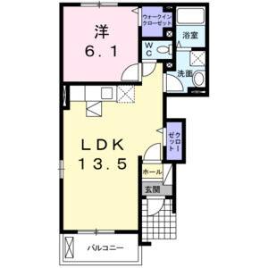 1LDK 間取り図