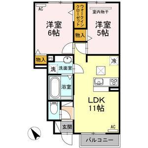 2LDK 間取り図