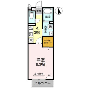 1K 間取り図