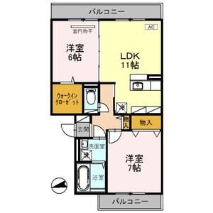 2LDK 間取り図