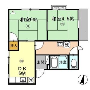 2DK 間取り図