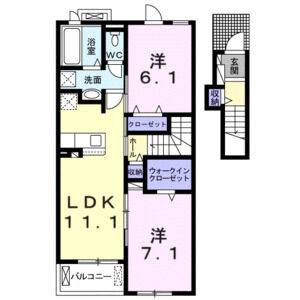 2LDK 間取り図