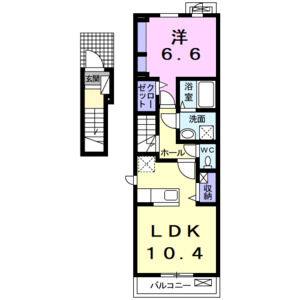 1LDK 間取り図