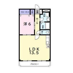 1LDK 間取り図