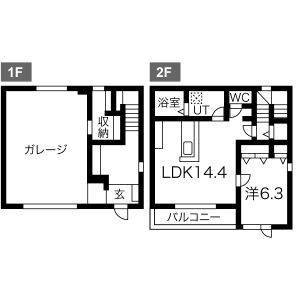 1LDK 間取り図