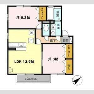 2LDK 間取り図