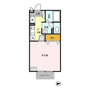 1K 間取り図