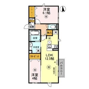 2LDK 間取り図