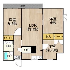 3LDK 間取り図