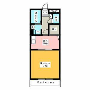 1DK 間取り図