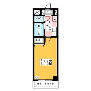 1K 間取り図