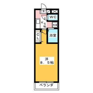 1K 間取り図