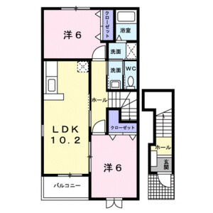 2LDK 間取り図