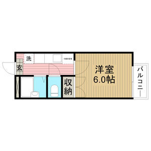 1K 間取り図