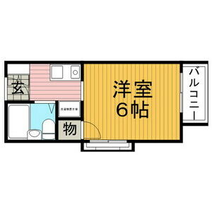 1K 間取り図