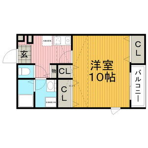 1K 間取り図