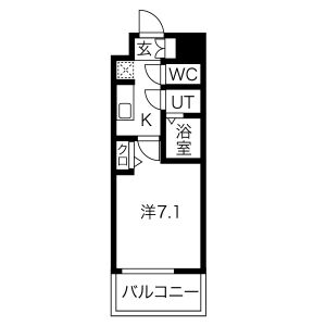 1K 間取り図
