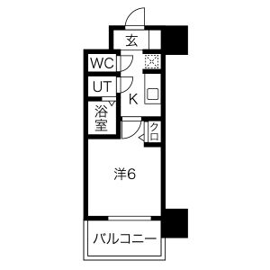 1K 間取り図