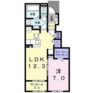 1LDK 間取り図