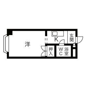 1K 間取り図