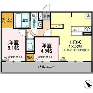 2LDK 間取り図