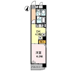 1DK 間取り図