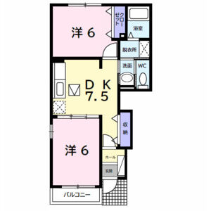 2DK 間取り図